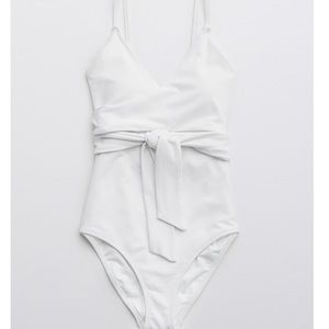 Brand New Aerie Pique Wrap One Piece Swimsuit